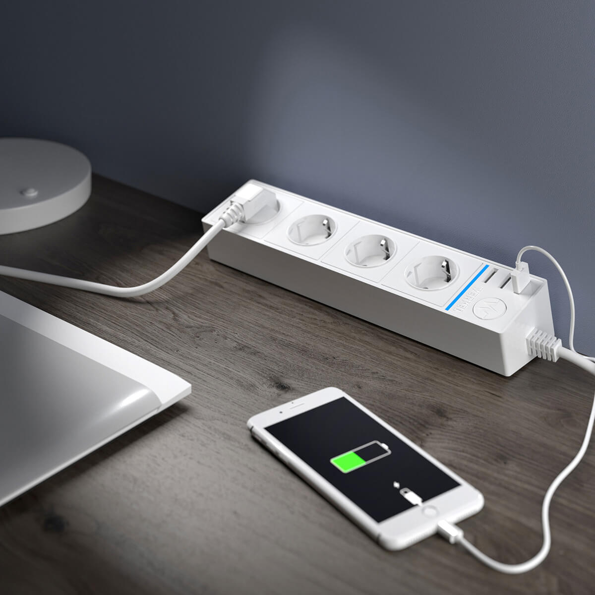 Розеточный блок 4гн 3USB х 1,7м с/з Werkel WL20-04-03 4690389128370 4690389128370 - магазин электротехники Electroshop