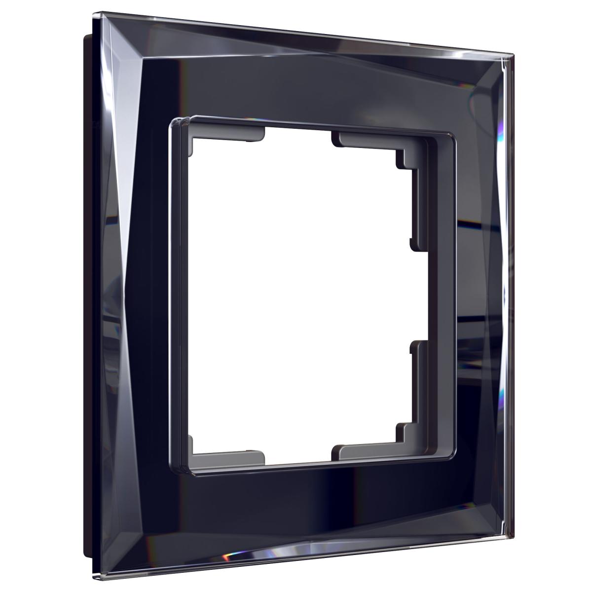 Рамка на 1 пост Werkel Diamant черный W0011208 4690389158797 4690389158797 - магазин электротехники Electroshop