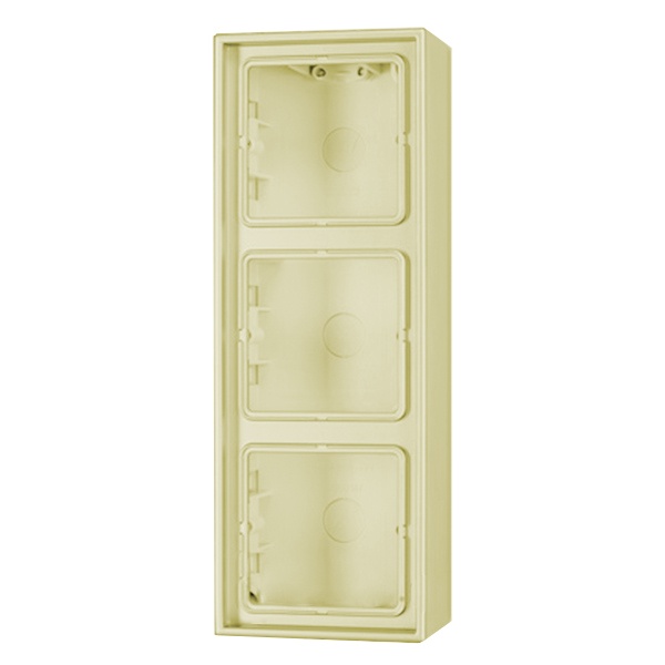 Коробка для накладного монтажа Jung LS 3-ая Слоновая кость (бежевый) LS583AW LS583AW - магазин электротехники Electroshop