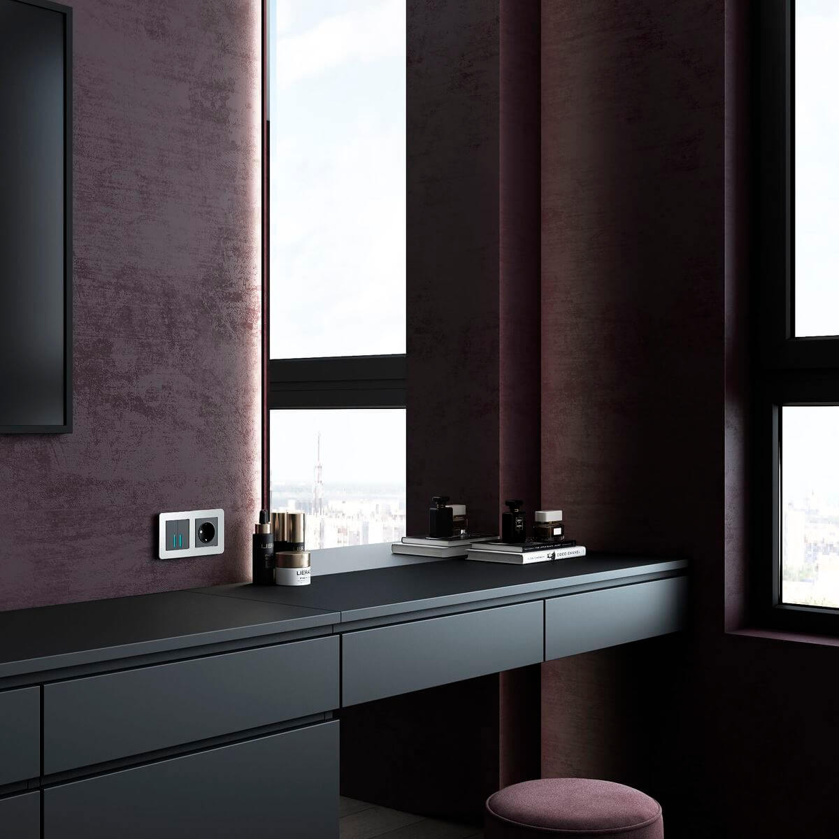 Рамка на 2 поста Werkel Platinum алюминий 4690389184444 W0022606 4690389184444 - магазин электротехники Electroshop