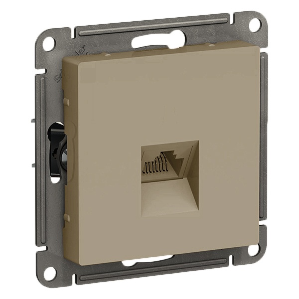 Розетка компьютерная RJ45 кат 5Е AtlasDesign шампань Systeme Electric ATN000583 ATN000583 - магазин электротехники Electroshop