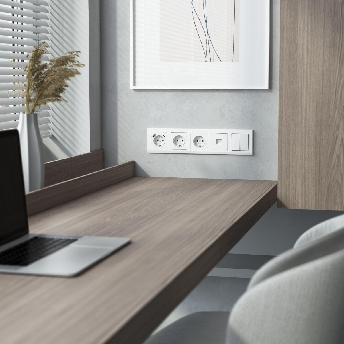 Рамка на 5 постов Werkel Stark белый W0051801 4690389161926 4690389161926 - магазин электротехники Electroshop