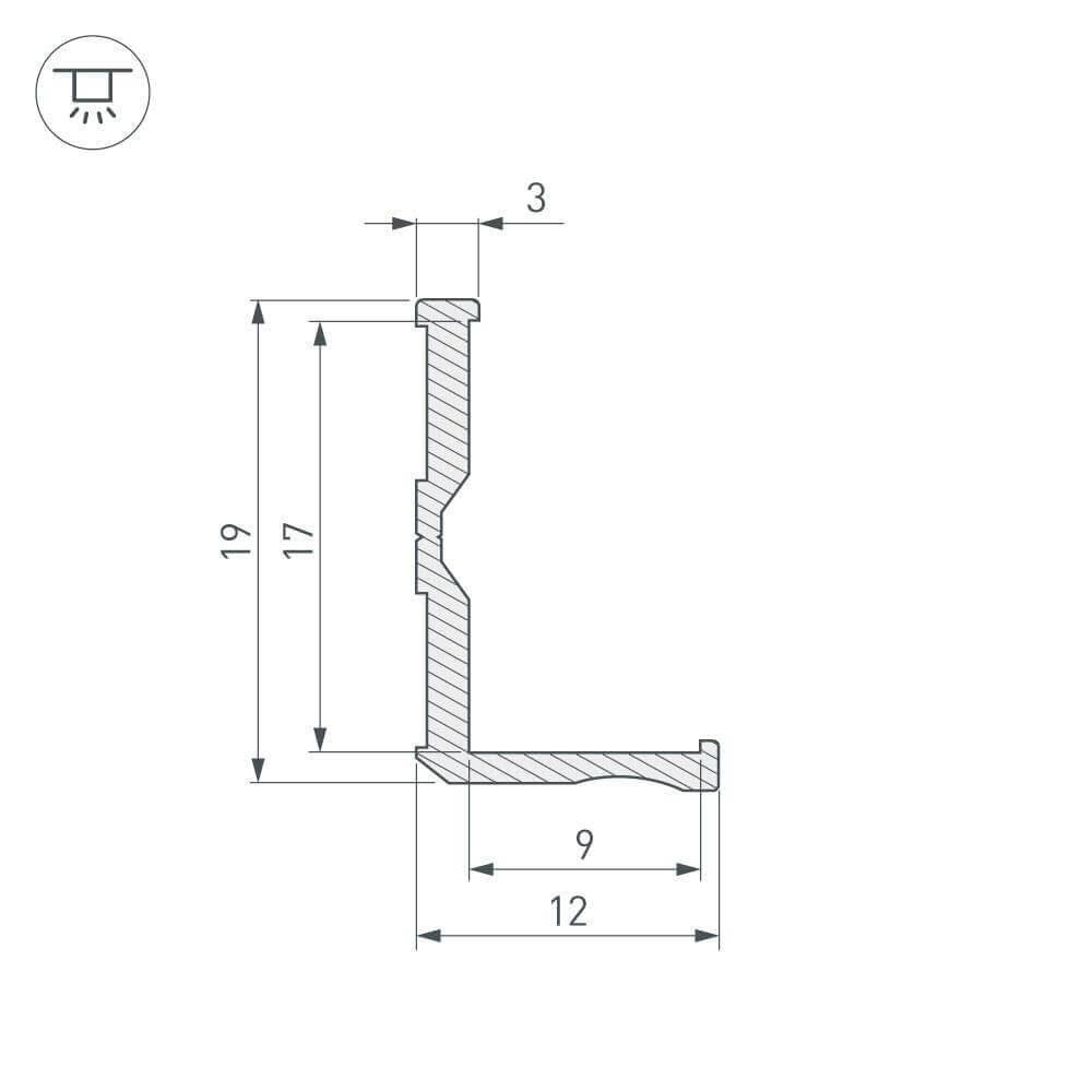 Профиль Arlight ALM-BASE 026691 026691 - магазин электротехники Electroshop