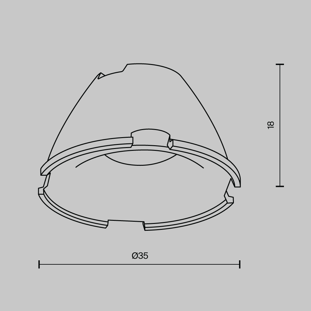 Линза Maytoni Downlight LensD35-24 LensD35-24 - магазин электротехники Electroshop