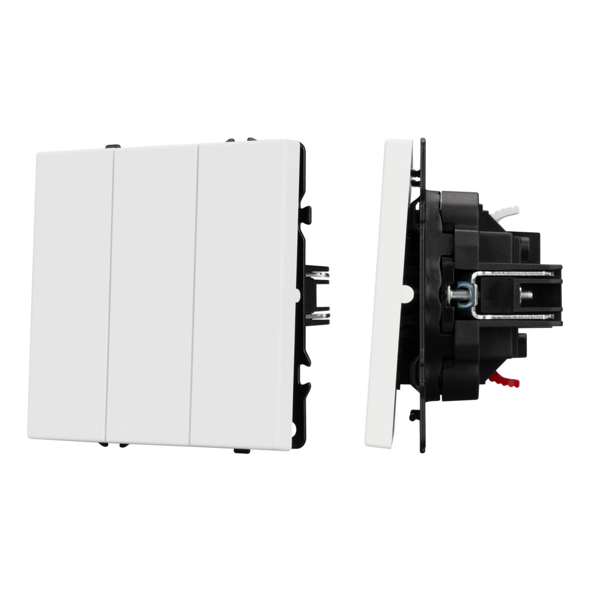 Механизм выключателя трехклавишный непроходной Arlight SWT-NOBE-MK03-SFPL-WH (230V, 10A) (Белый кварц) 061801 061801 - магазин электротехники Electroshop