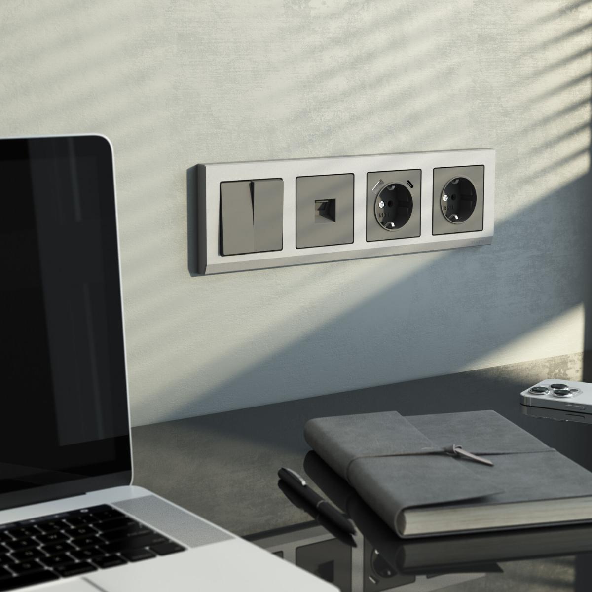 Розетка с заземлением, шторками и USB тип A+C Werkel W1171764 4690389194436 a063106 4690389194436 - магазин электротехники Electroshop