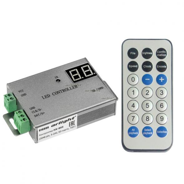 Контроллер Arlight HX-805 (2048 pix, 5-24V, SD-карта, ПДУ) 016999 016999 - магазин электротехники Electroshop