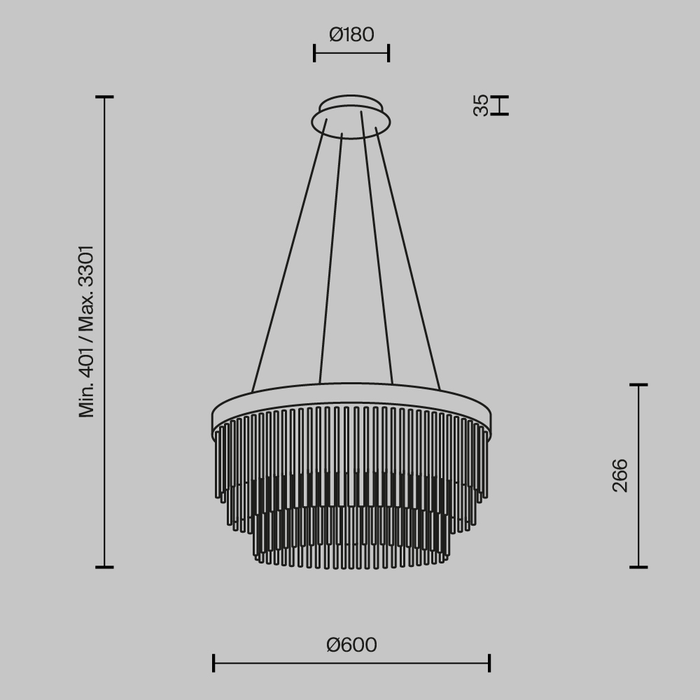 Подвесной светильник Maytoni Trove MOD486PL-L38BSK MOD486PL-L38BSK - магазин электротехники Electroshop