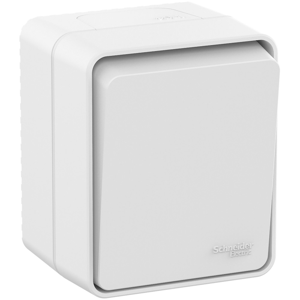 Одноклавишный переключатель открытой установки 10А IP54 Systeme Electric AtlasDesign Profi54 белый ATN540161 ATN540161 - магазин электротехники Electroshop