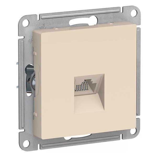 Розетка компьютерная RJ45 кат 5Е AtlasDesign бежевый Systeme Electric ATN000283 ATN000283 - магазин электротехники Electroshop