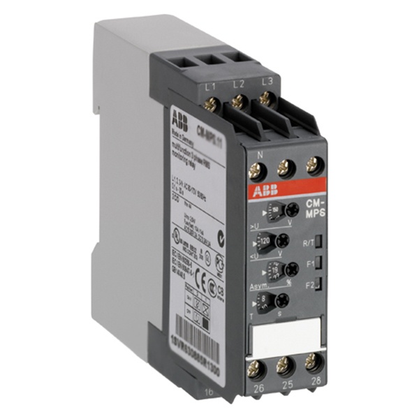 Реле контроля ABB CM-MPS.41S без контр нуля, Umin/Umax3х300-380В/420- 500BAC, 2ПК, винтовые клеммы 1SVR730884R3300 1SVR730884R3300 - магазин электротехники Electroshop