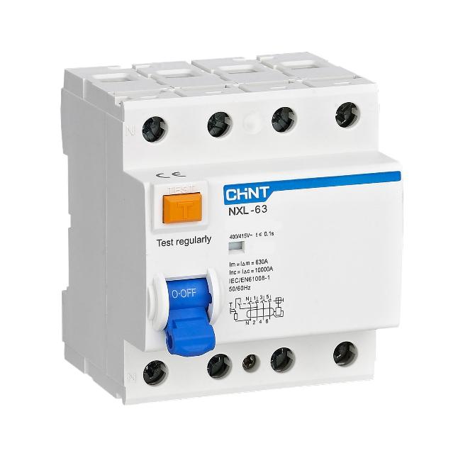 УЗО NXL-63 6kA 3P+N 63A 30mA тип A (R) CHINT ВДТ 280787 280787 - магазин электротехники Electroshop