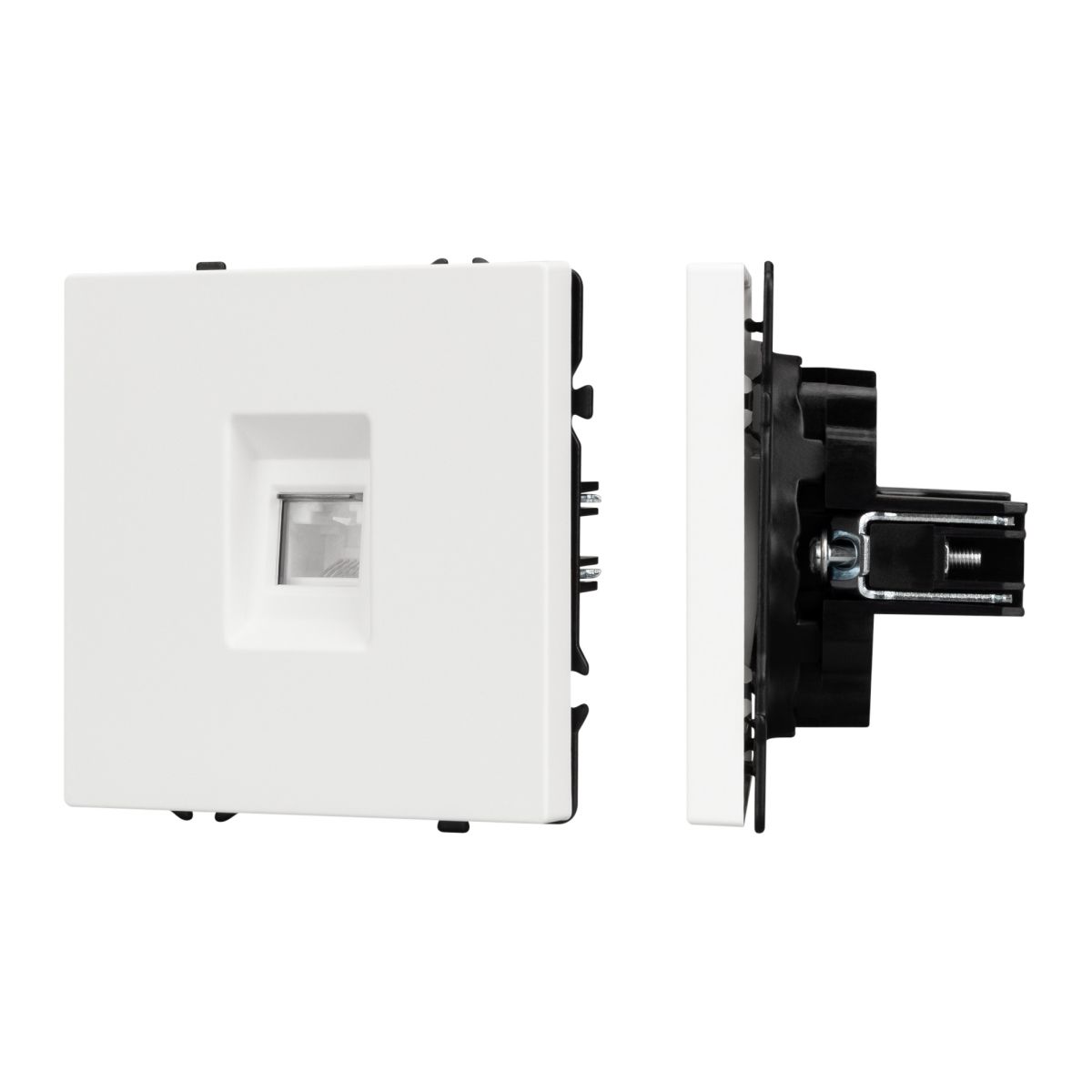 Розетка компьютерная софт-тач белый кварц Arlight SCT-MPC1-SFPL-WH (RJ-45, CAT6) 054304(1) 054304(1) - магазин электротехники Electroshop