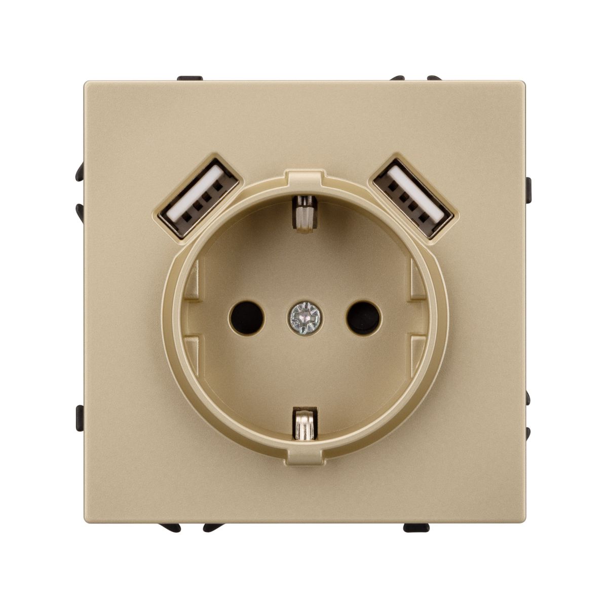 Розетка зк со шторками с USB тип А+А софт-тач золотой песок Arlight SCT-MUAA-SFPL-GD (250V, 16A) 054290(1) 054290(1) - магазин электротехники Electroshop