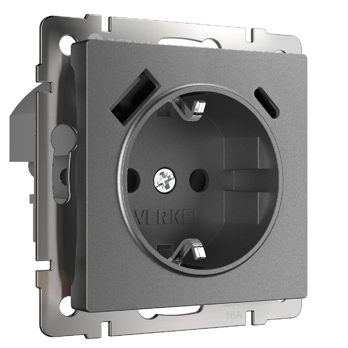 Розетка с заземлением, шторками и USB тип A+C Werkel W1171764 4690389194436 a063106 4690389194436 - магазин электротехники Electroshop