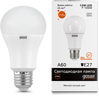 Лампа Gauss LED Elementary A60 12W E27 3000K 23212 23212 - магазин электротехники Electroshop