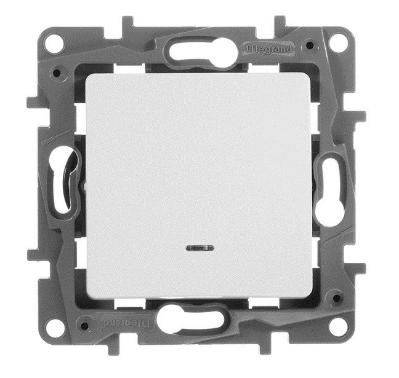 Переключатель с подсветкой Legrand Etika Plus белый 672215 672215 - магазин электротехники Electroshop