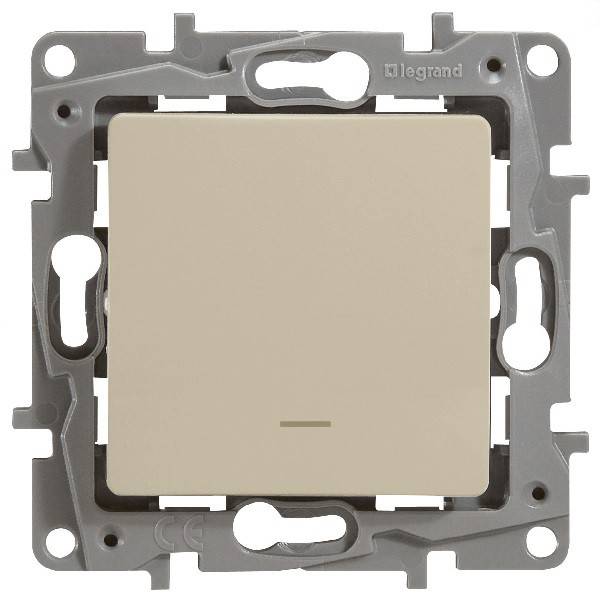 Переключатель одноклавишный с подсветкой Legrand Etika Plus слоновая кость (бежевый) 672315 672315 - магазин электротехники Electroshop