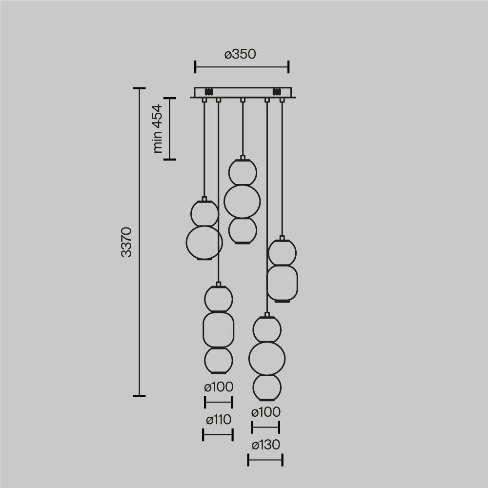 Каскадная люстра Maytoni Drop MOD273PL-L80G3K MOD273PL-L80G3K - магазин электротехники Electroshop