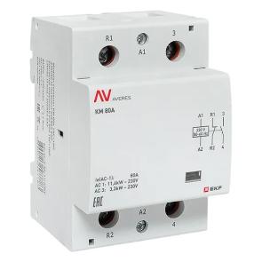 Контактор модульный EKF Averes КМ 80А 2NO 230В AC 3 модуля km-av-3-80-20-230V km-av-3-80-20-230V - магазин электротехники Electroshop