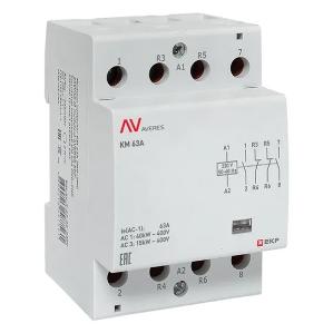 Контактор модульный EKF Averes КМ 63А 2NO+2NC 230В AC 3 модуля km-av-3-63-22-230V km-av-3-63-22-230V - магазин электротехники Electroshop