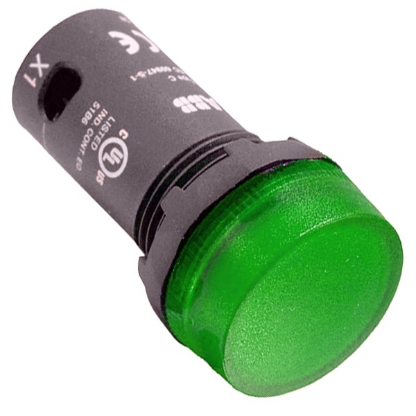 Лампа ABB CL2-502G d22мм зелёная со встроенным светодиодом 24В AC/DC 1SFA619403R5022 1SFA619403R5022 - магазин электротехники Electroshop