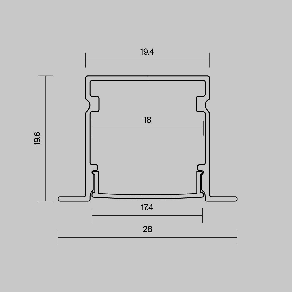 Профиль встраиваемый с накладным фланцем Maytoni Led Strip ALM-2720-S-2M 632017 632017 - магазин электротехники Electroshop