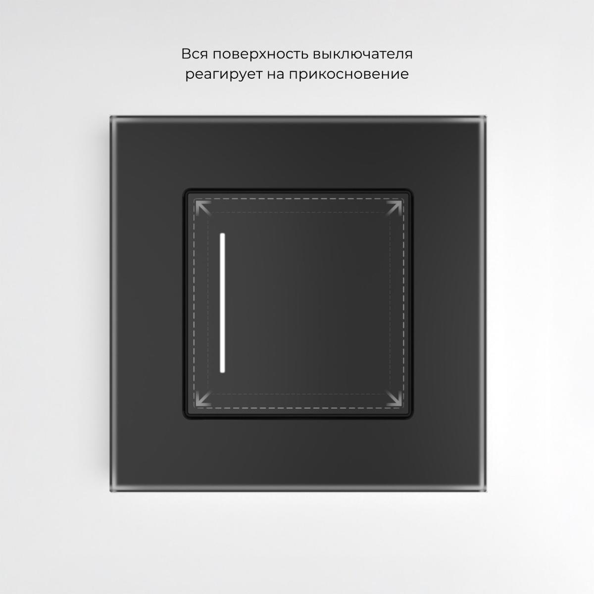 Умный сенсорный выключатель одноклавишный Werkel 4690389197918 W4513008 a064141 4690389197918 - магазин электротехники Electroshop