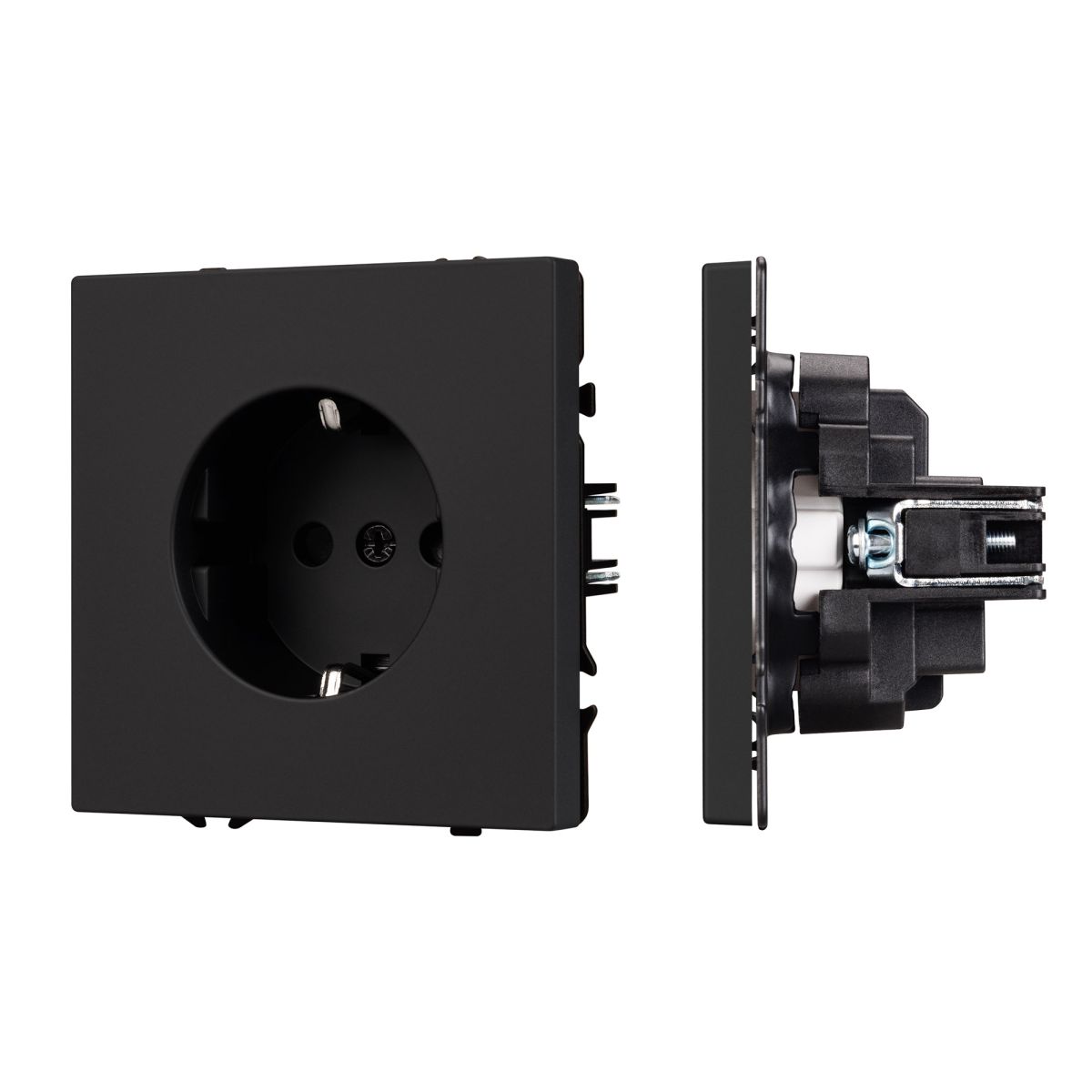 Розетка зк со шторками софт-тач черный оникс Arlight SCT-MEU-SFPL-BK (250V, 16A) 054277(1) 054277(1) - магазин электротехники Electroshop