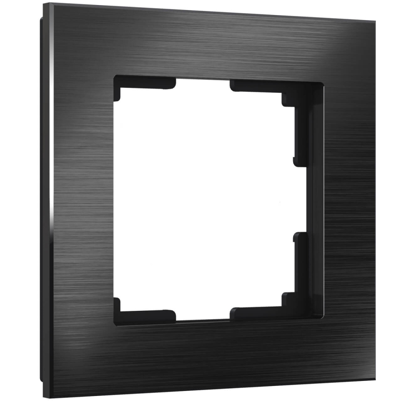 Рамка Werkel Aluminium на 1 пост черный алюминий W0011708 4690389157981 4690389157981 - магазин электротехники Electroshop