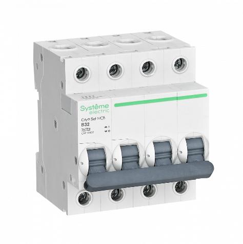 Автоматический выключатель Systeme Electric City9 Set 4П 32А В 4,5кА 400В (автомат) C9F14432 C9F14432 - магазин электротехники Electroshop