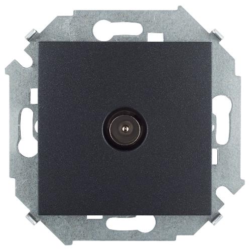 Розетка TV простая Simon 15 графит 1591475-038 1591475-038 - магазин электротехники Electroshop