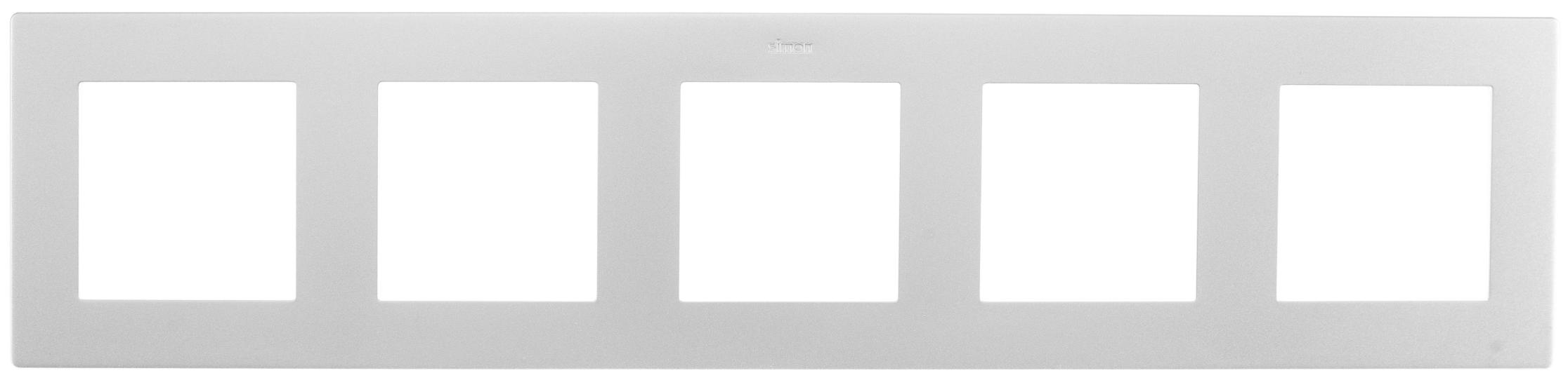 Рамка Simon 24 Harmonie 5 постов алюминий 2400650-033 2400650-033 - магазин электротехники Electroshop