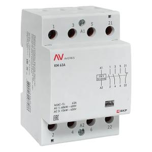 Контактор модульный EKF Averes КМ 63А 3NO+1NC 230В AC 3 модуля km-av-3-63-31-230V km-av-3-63-31-230V - магазин электротехники Electroshop
