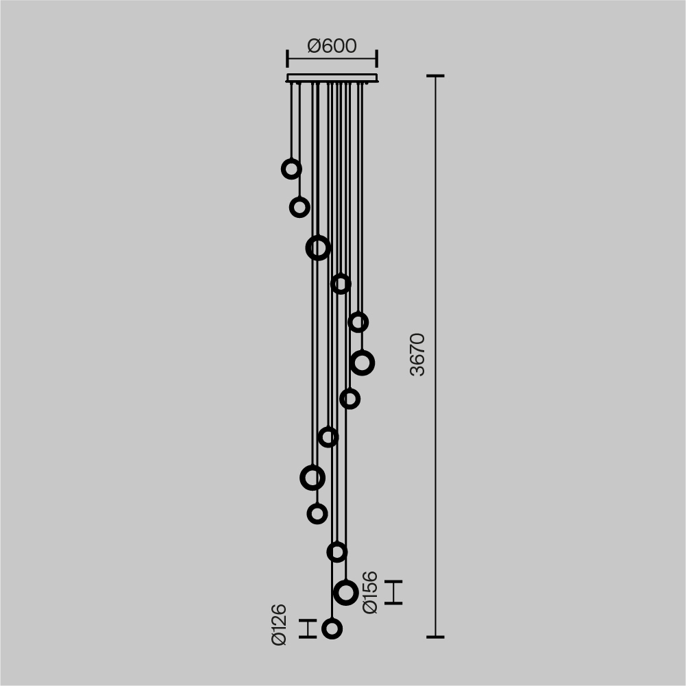 Каскадная люстра Maytoni Pharao MOD361PL-L58BS3K MOD361PL-L58BS3K - магазин электротехники Electroshop