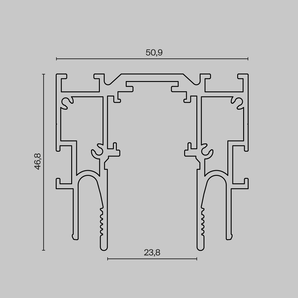 Шинопровод магнитный для монтажа в натяжной потолок Maytoni Technical Exility ClipLine TRX034-SCCL-422B TRX034-SCCL-422B - магазин электротехники Electroshop