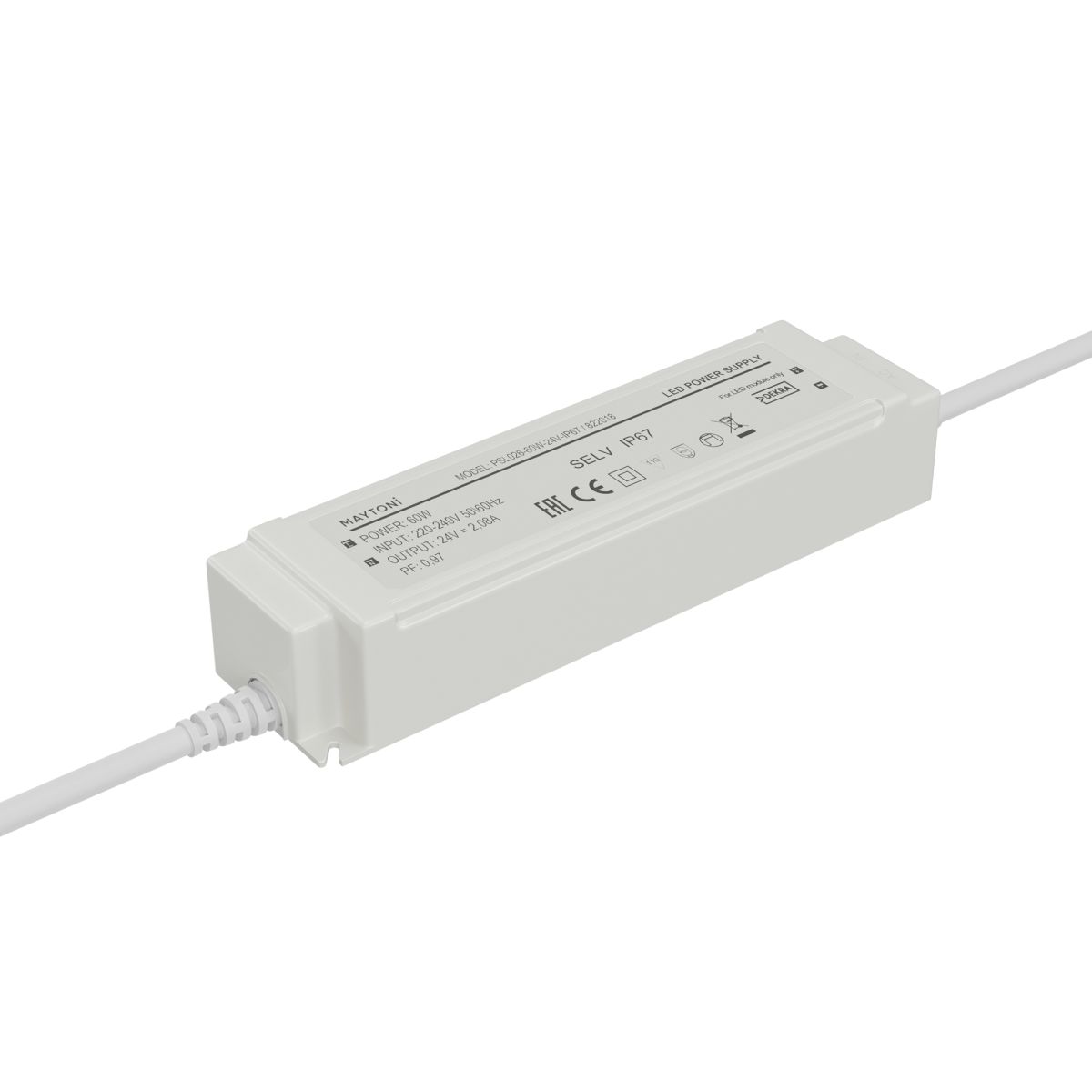 Источник напряжения Maytoni Led Strip PSL026 24В 60Вт IP67 822018 822018 - магазин электротехники Electroshop