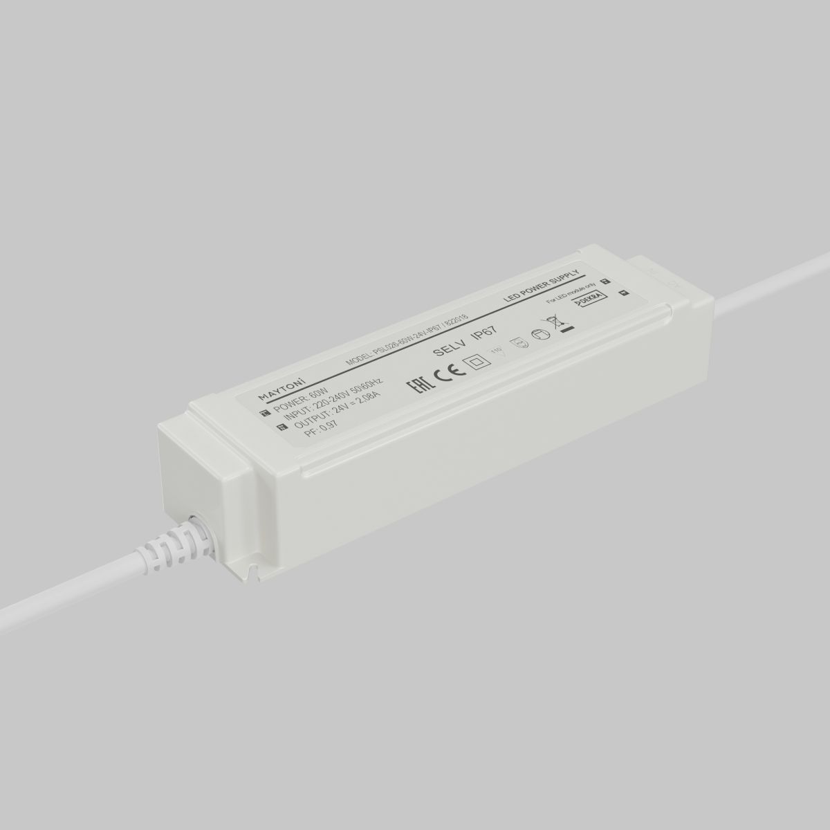 Источник напряжения Maytoni Led Strip PSL026 24В 60Вт IP67 822018 822018 - магазин электротехники Electroshop