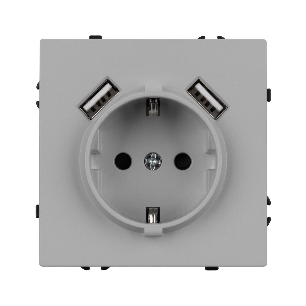 Розетка зк со шторками с USB тип А+А софт-тач никель Arlight SCT-MUAA-SFPL-IS (250V, 16A) 059443(1) 059443(1) - магазин электротехники Electroshop