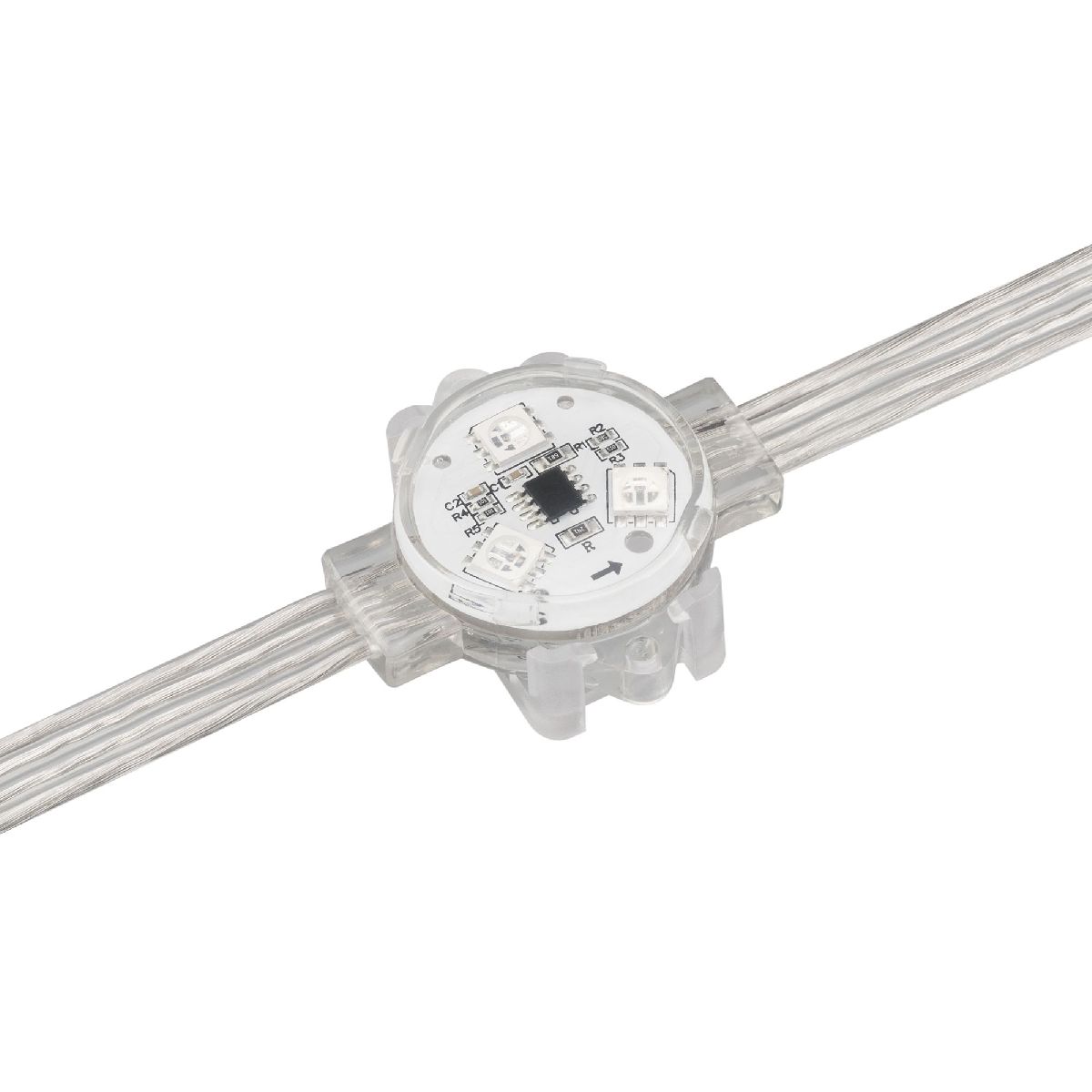 Модуль управляемый Arlight VISOR-SPI-5060-3-12V RGB 120deg (D30x16mm, 0.75W, IP68) 029377 029377 - магазин электротехники Electroshop