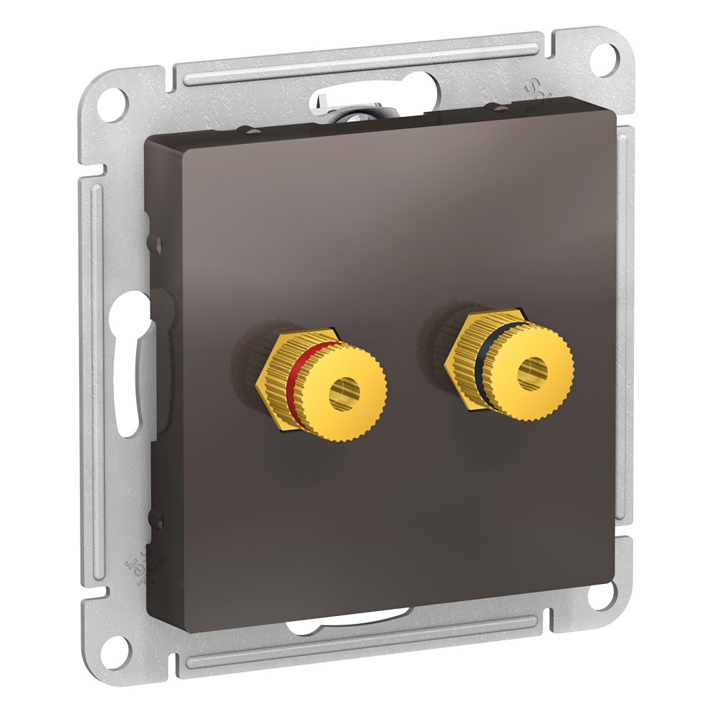 Аудиорозетка двойная AtlasDesign мокко Systeme Electric ATN000687 ATN000687 - магазин электротехники Electroshop