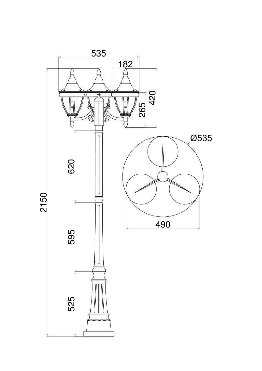 Ландшафтный светильник Maytoni Rivoli O026FL-03B O026FL-03B - магазин электротехники Electroshop