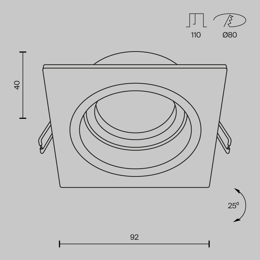 Встраиваемый светильник Maytoni Akron DL026-2-01W DL026-2-01W - магазин электротехники Electroshop
