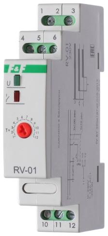 Реле времени F&F RV-01 1-12с; 10-120с; 100-1200с 16А 1NO/NC вход управления EA02.001.007 EA02.001.007 - магазин электротехники Electroshop