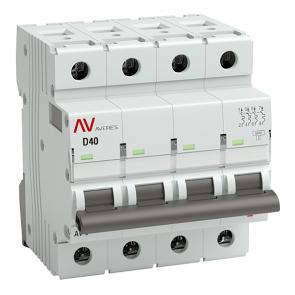 Выключатель автоматический EKF AVERES AV-6 40A (D) 4P трехфазный 6kA mcb6-4-40D-av mcb6-4-40D-av - магазин электротехники Electroshop