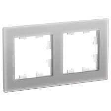 Рамка AtlasDesign Nature 2 поста оргстекло алюминий Systeme Electric ATN320302 ATN320302 - магазин электротехники Electroshop