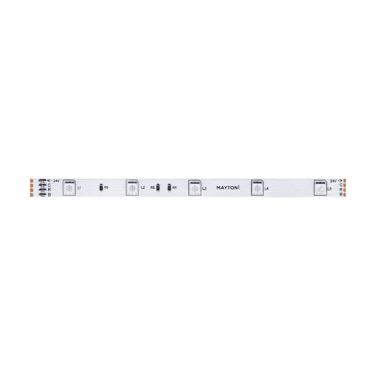 Светодиодная лента Maytoni Technical 24В 5050 7,2Вт/м RGB IP20 10166 10166 - магазин электротехники Electroshop