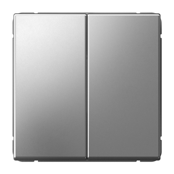 Двухклавишный переключатель ArtGallery 10А быстрозажимные клеммы сталь Systeme Electric GAL000965S GAL000965S - магазин электротехники Electroshop