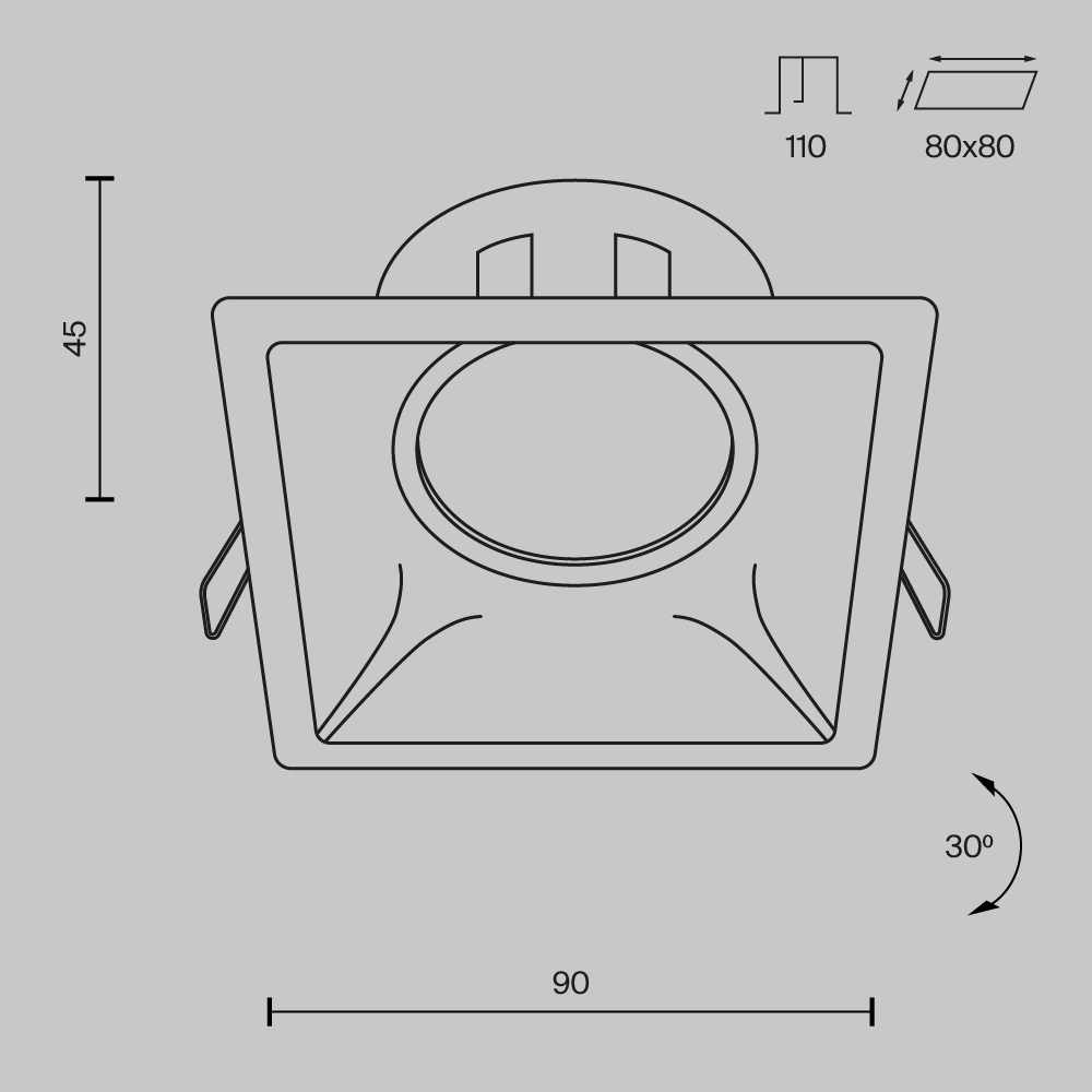 Встраиваемый светильник Maytoni Dot DL029-2-01W DL029-2-01W - магазин электротехники Electroshop