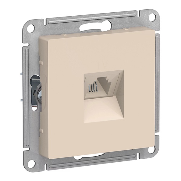 Розетка телефонная RJ11 AtlasDesign бежевый Systeme Electric ATN000281 ATN000281 - магазин электротехники Electroshop